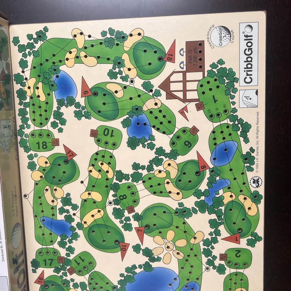 VTG  CribbGolf 1992 Board Game JK Games Complete 100% Cribbage Golf Retro Coffin - Picture 5 of 16